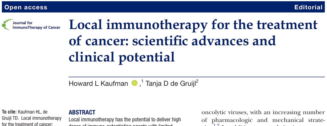 Journal for ImmunoTherapy of Cancer tweet media