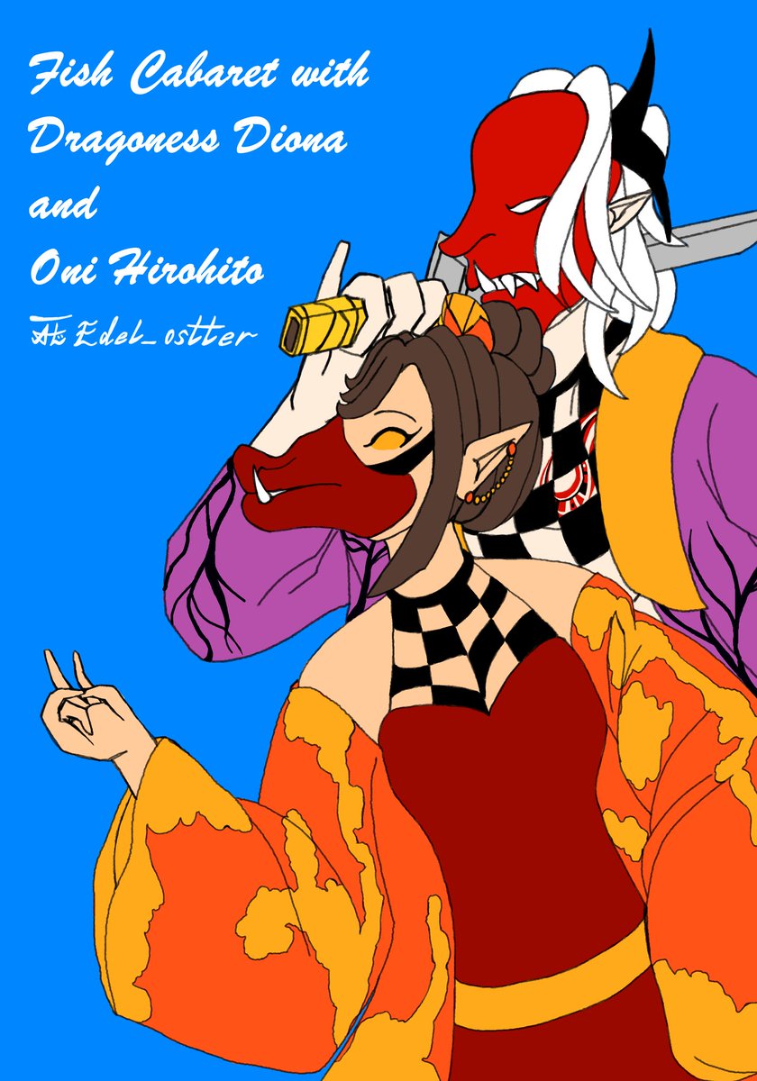 Edel_ostter's tweet photo. Fish Cabaret with Dragoness Diona and Oni Hirohito 

#art #illustration #oc https://t.co/pACJHNPWc2