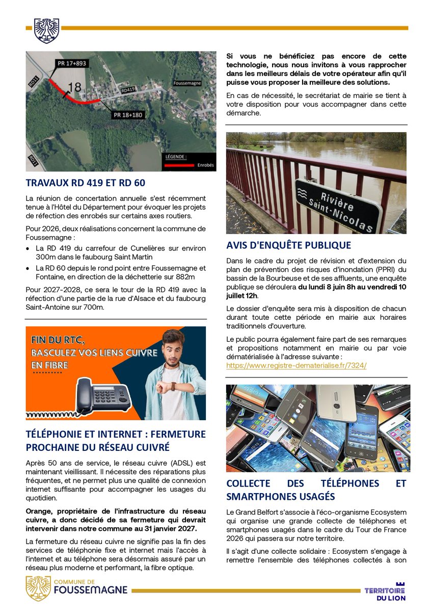 foussemagne's tweet photo. Nouveau bulletin municipal de la commune de #Foussemagne https://t.co/CmSwf0wr5i