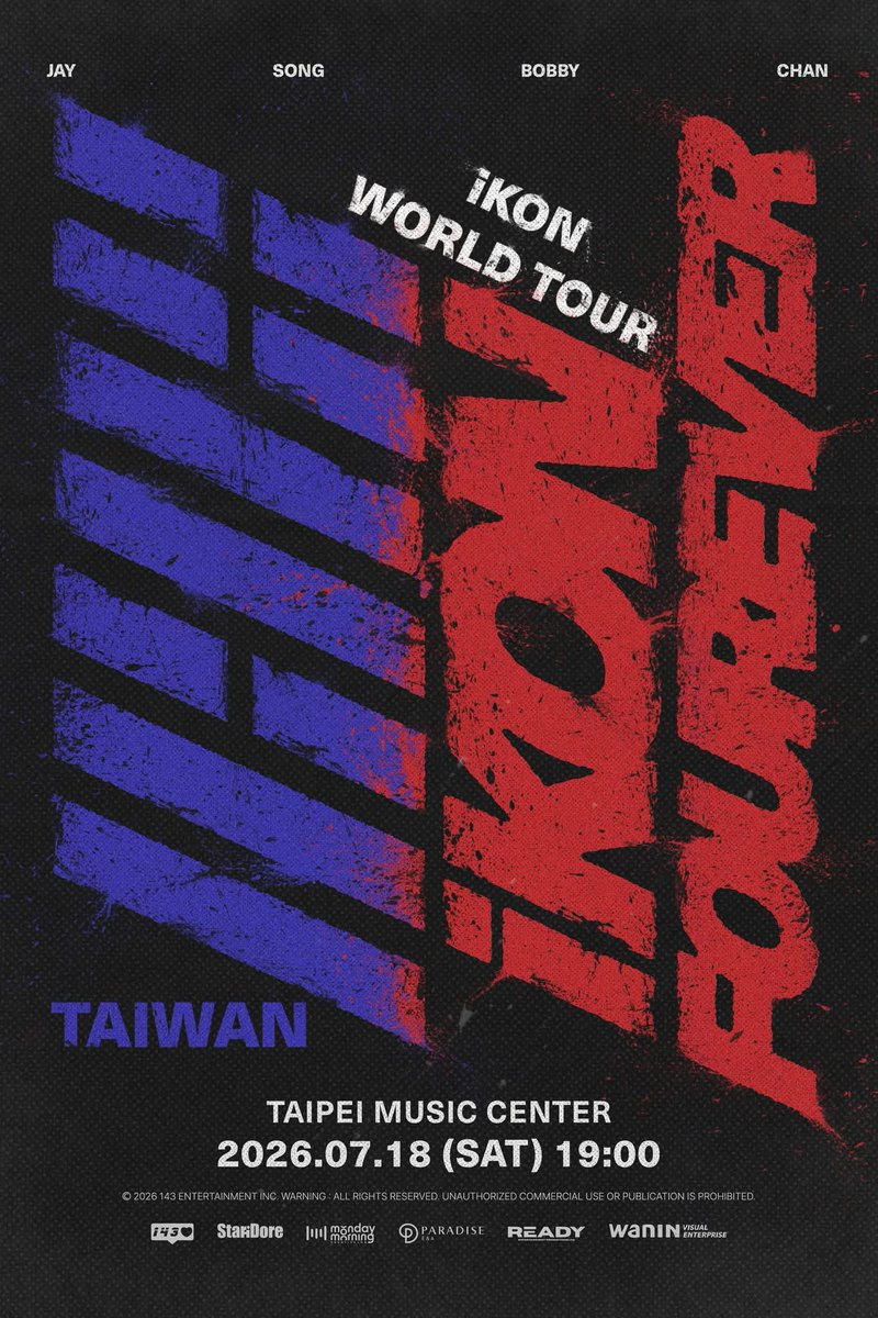 Luvmedec23's tweet photo. [Ticketing Service]
[Jastip Tiket]

iKON FOUREVER WORLD TOUR IN TAIPEI😱

🗓️ July 18, 2026
📍 Taipei Music Center
💌 DM for more info &amp; booking 
Bagi yg tertarik bisa langsung DM ya

#IKON #JAY #SONG #BOBBY #CHAN #아이콘 #IKONFOUREVER #Taipei #Concert #Kpop https://t.co/gzf6fFNVYS