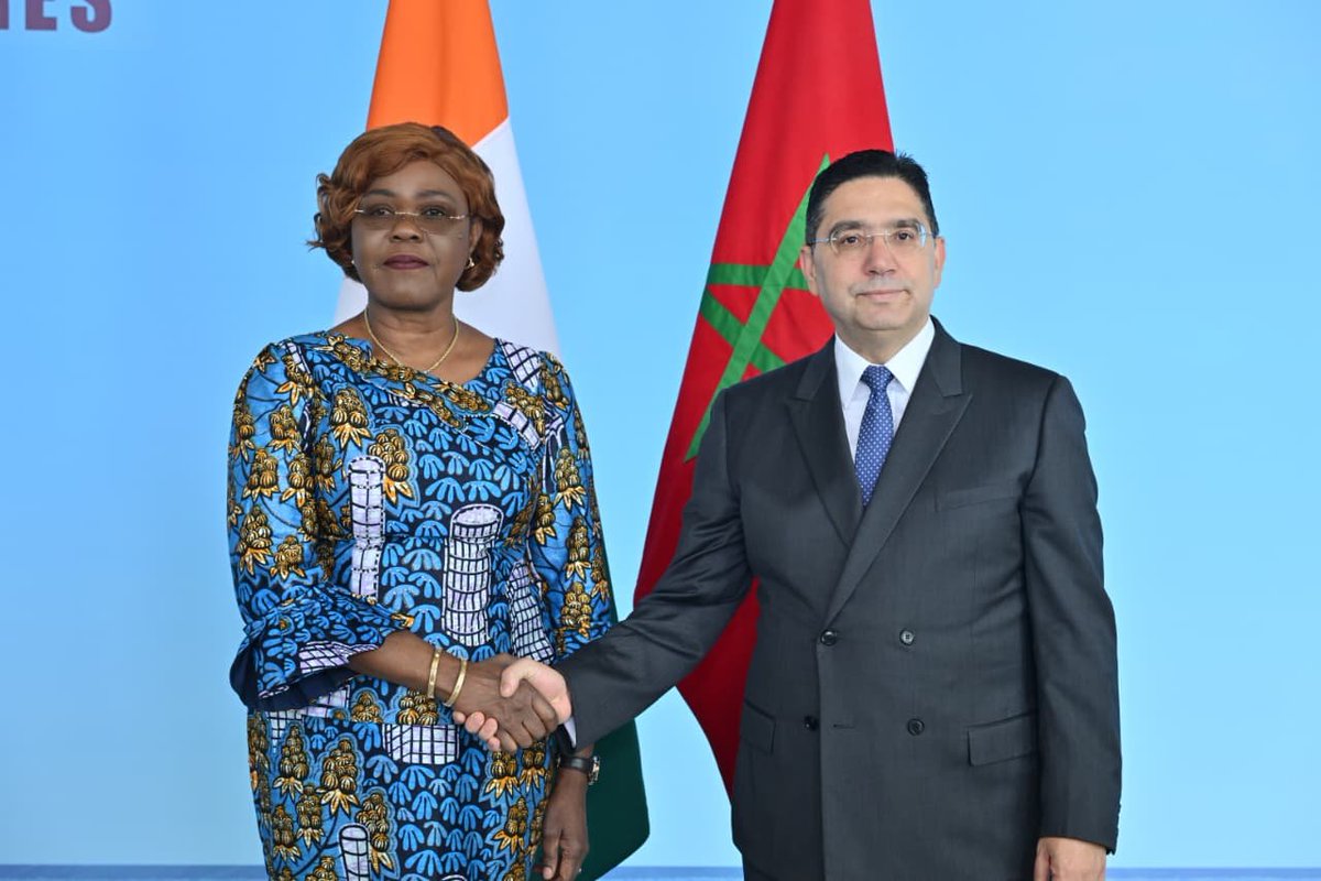MarocDiplomatie's tweet photo. 🇲🇦 🇨🇮  M. Nasser Bourita s'est entretenu, ce jour à Rabat, avec la Ministre d'Etat, Ministre des Affaires Etrangères et de la Coopération Internationale de la République de Côte d’Ivoire, Mme Nialé Kaba https://t.co/6cnYokMbEX