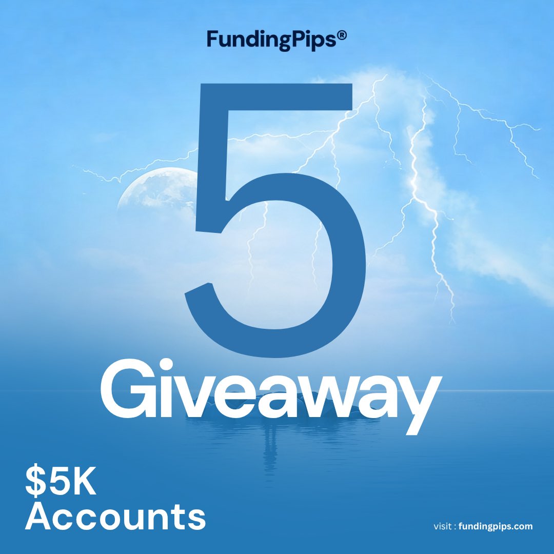SantanuKD2003's tweet photo. 🚨 MAY GIVEAWAY ALERT 🚨

🎁 Win 5× $5K FundingPips Challenge Accounts

1️⃣ Follow @SantanuKD2003 @fundingpips @Khldfx @risers343 
2️⃣ Like ❤️ &amp; Repost 🔁
3️⃣ Tag 3 trader friends 👇

🎯 BONUS ENTRY Use code AWAITED for 20% OFF NEW Users

🏆 5 Winners
⏳ Winners announced Next week https://t.co/OYeajqOgYH