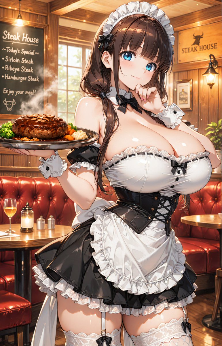 stilai246ai's tweet photo. お昼はハンバーグステーキランチでがっつりイっちゃってください！ https://t.co/JO1ehAtGYt