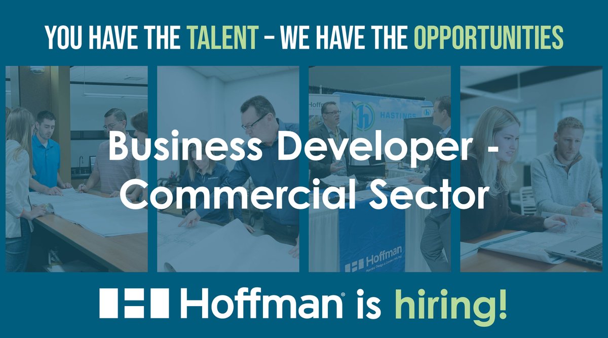HoffmanPDC's tweet photo. HOFFMAN’S HIRING!! We're currently adding a BUSINESS DEVELOPER - COMMERCIAL SECTOR to our staff. We look forward to hearing from you! You can view the job description in the Careers section of the Hoffman website using the link below.
https://t.co/uzfaFo51QF https://t.co/1gFVZHOofl
