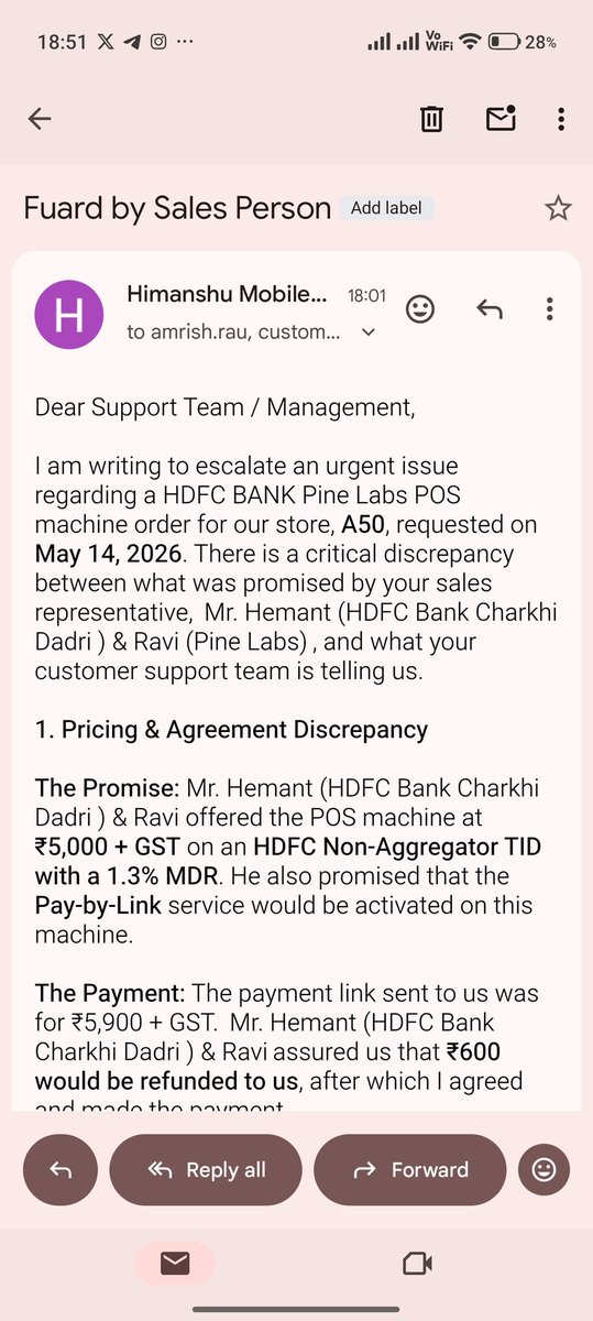 hgoyal802's tweet photo. @amrishrau @PineLabs @HDFC_Bank https://t.co/6XfTL4WQRQ