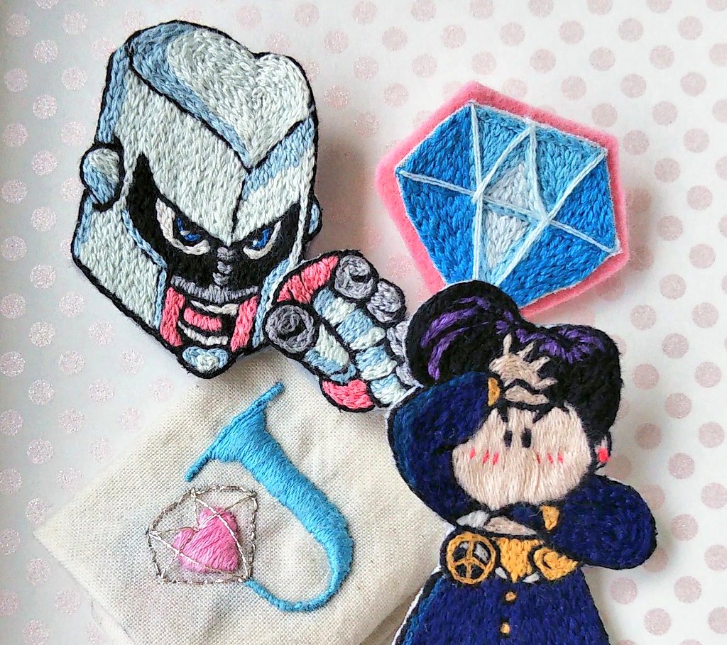 yn7yb's tweet photo. 💎お誕生日おめでとう仗助くんっ💎
（再再掲!?）
#東方仗助誕生祭2026 
#刺繍 https://t.co/8ZyDkA8gPi