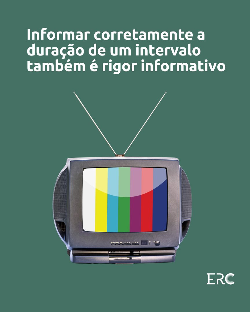 ERC_PT's tweet photo. A ERC analisou uma situação em que o tempo real de um intervalo publicitário não correspondeu ao anunciado num programa de notícias.

Mesmo fora do conteúdo noticioso, estas práticas podem afetar a confiança dos espectadores.

👉 Saiba mais na deliberação: https://t.co/Jfw5naGaRt https://t.co/95bzzs7vt6