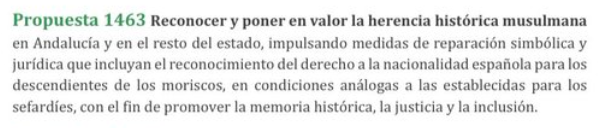 DiadeMartin's tweet photo. El andalucismo muta en alandalucismo.

"Adelante Andalucía" propone dar la nacionalidad española a los desciendentes de los moriscos, igual que se hizo con los judíos sefarditas. 

La enorme mayoría de supuestos andalusíes no tienen documentos para acreditarlo: ¿que harán? https://t.co/1umNfan4Tm