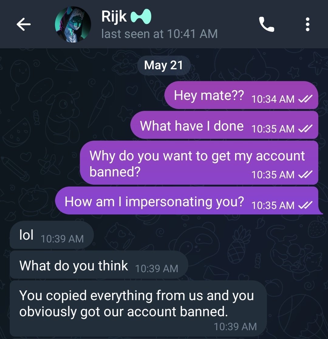 OTCVariational's tweet photo. This scammer is trying to spoil our brand.  Pls be very careful.  

His account @variationalotc has been suspended due to criminal practices.  

Pls stay safe and be careful with unverified OTC desks. https://t.co/n6qT2Jxgzw