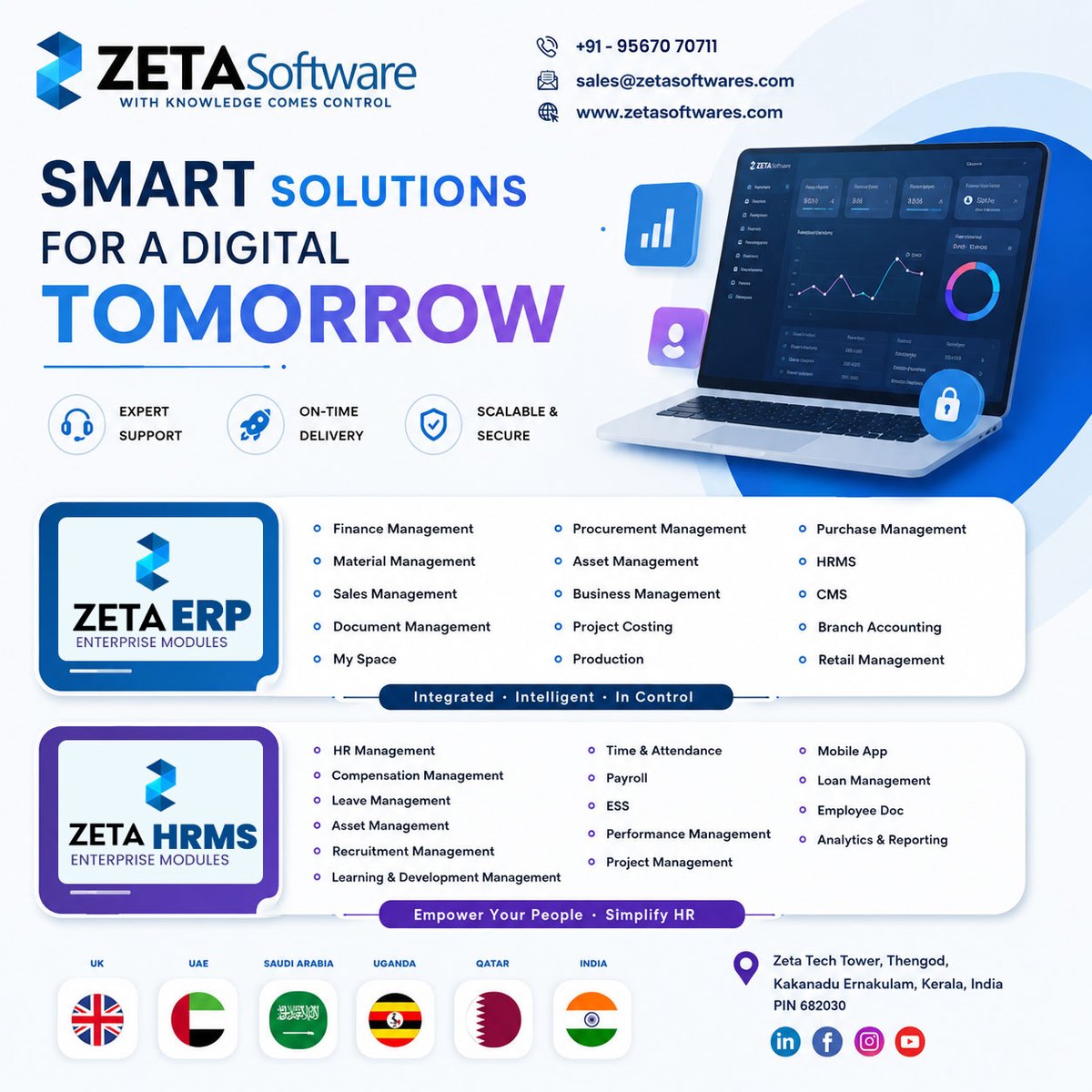 zetasoftwaretw's tweet photo. ZETA HRMS: Empower your people and simplify HR. From Payroll and Attendance to a dedicated Employee Mobile App (ESS).
ZETA ERP: Automate your Business Streamline in Finance, Sales, Procurement, and Asset Management. 
connect: sales@zetasoftwares.com
 #BusinessAutomation #HRTech https://t.co/FKCarkaLR6
