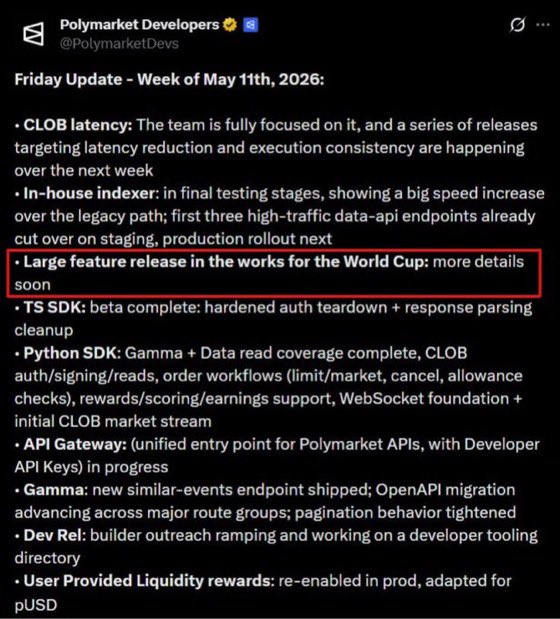 PolyFundr's tweet photo. It seems that Polymarket is releasing parlays ahead of the 2026 World Cup. 

Should we be the first in the world to introduce this with funding? 

PolyFundr - The worlds first prop firm for Polymarket