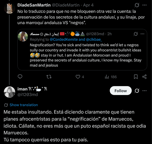 DiadeMartin's tweet photo. No. Los "moriscos y andalusíes" no son exclusivos del Marruecos, aunque su racista ultra nacionalismo esté obcecado en ello: lo que facilitaría la nacionalidad por vía rápida a todos los marroquíes que afirmaran serlo. 

Los sefarditas, ¿lo lograron sólo con el apellido?. https://t.co/s0JqApz3nT