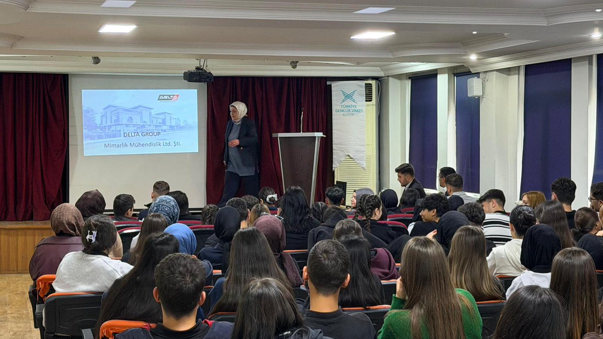 meram_mtal's tweet photo. TÜGVA Konya Çalışan Gençlik Koordinatörlüğü tarafından,Meram Ticaret MTAL’de düzenlenen “İşin Ehlinden” tecrübe paylaşım programında; İnşaat Mühendisi Nazlı Usta, Kanarya Mimarlık Yönetim Kurulu Üyesi Osman Kanarya ve Yüksek Makina Mühendisi Kaşif Aslan gençlerle bir araya geldi. https://t.co/Ypi1MwUn6L