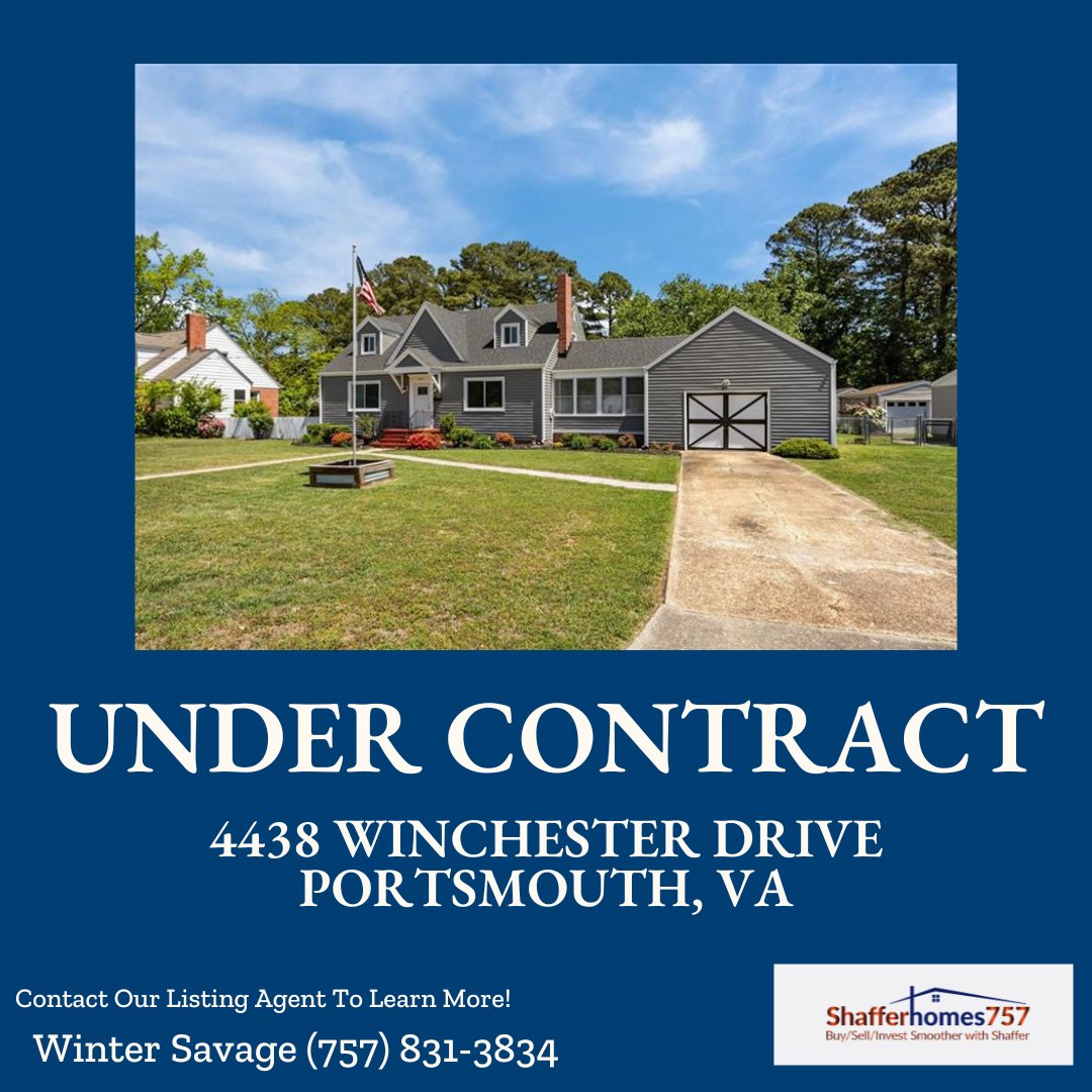 ShafferRealty's tweet photo. 🔑 Under Contract! This gorgeous home in Portsmouth is one step closer to finding its new owner. Congrats to our clients! #undercontract #ShafferRealestate https://t.co/fxf1PaDUxp