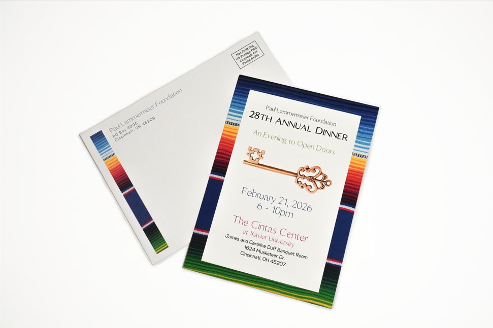 BerningPrinting's tweet photo. Printed for the Paul Lammermeier Foundation’s annual dinner, this invitation combines quality cardstock, sharp printing, and refined finishing touches. Tying it all together, the envelope was printed with matching design elements from the invitation—the little details are key! 🗝 https://t.co/LC1oNxOpcP