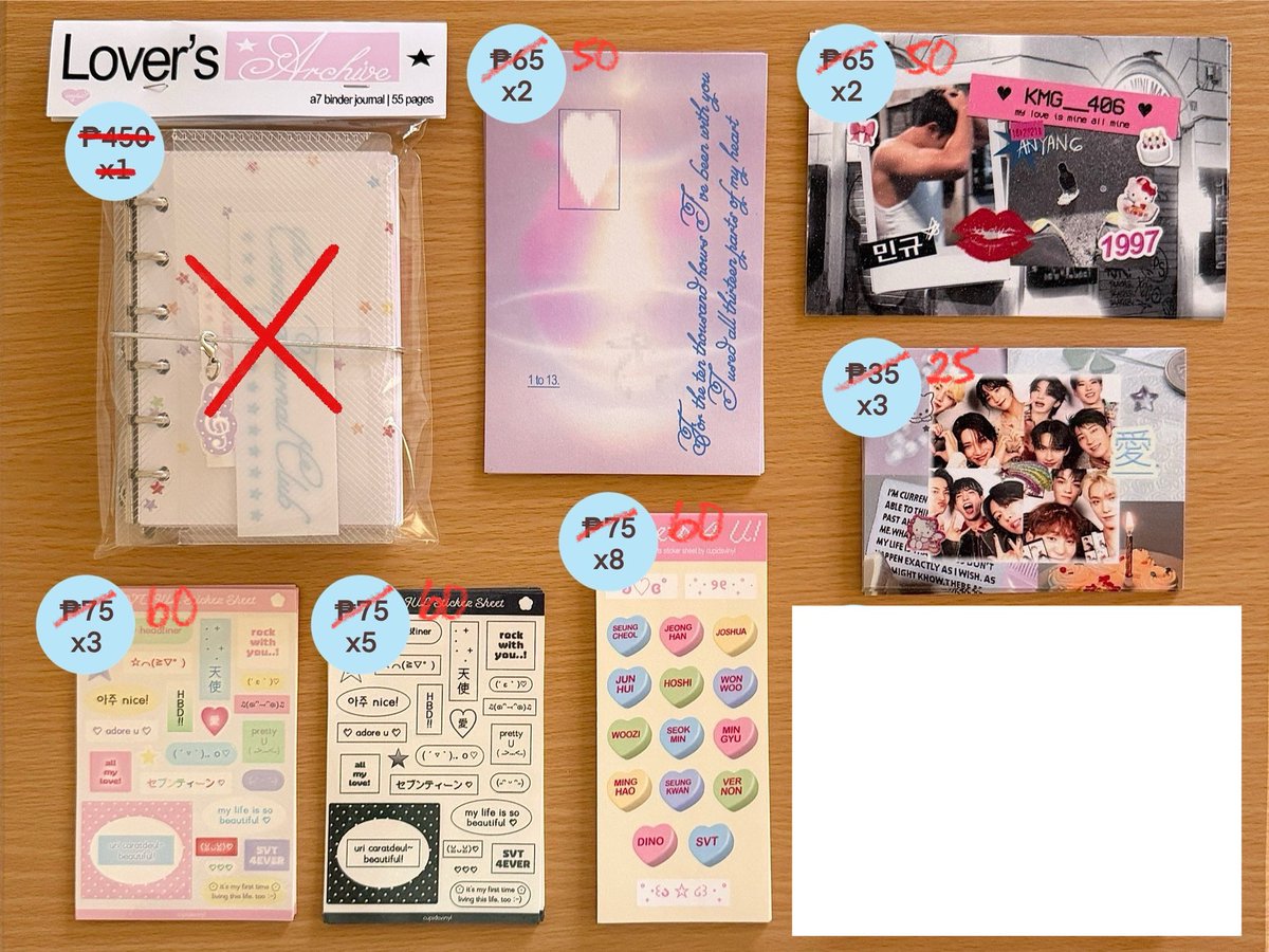cupidsvinyl's tweet photo. clearance sale ♡

- see pics for prices and availability
- free sf if getting 7+ items! (for orders with keyrings/postcards only)
- payo :-)

mop: gcash/maya
mod: j&amp;t/cjc pick-up

dm to claim ⭐️ https://t.co/9CDpXgeKad