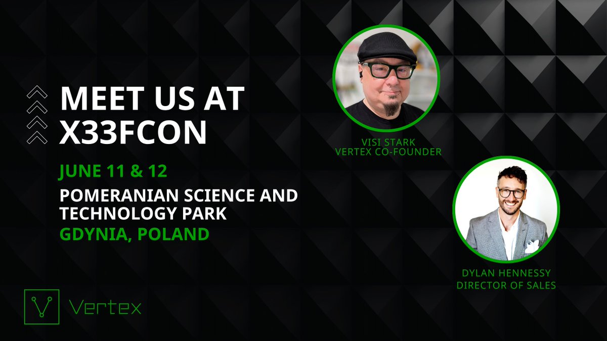 vtxproject's tweet photo. Excited to share that we’re a sponsor of @x33fcon in Poland! 🚀

@invisig0th will also be on a panel with @craigbalding &amp; @MarcOverIP discussing where our industry has been and where it's headed.

See you there! https://t.co/XNbqCTrgHM https://t.co/xlpUPLEsRf
