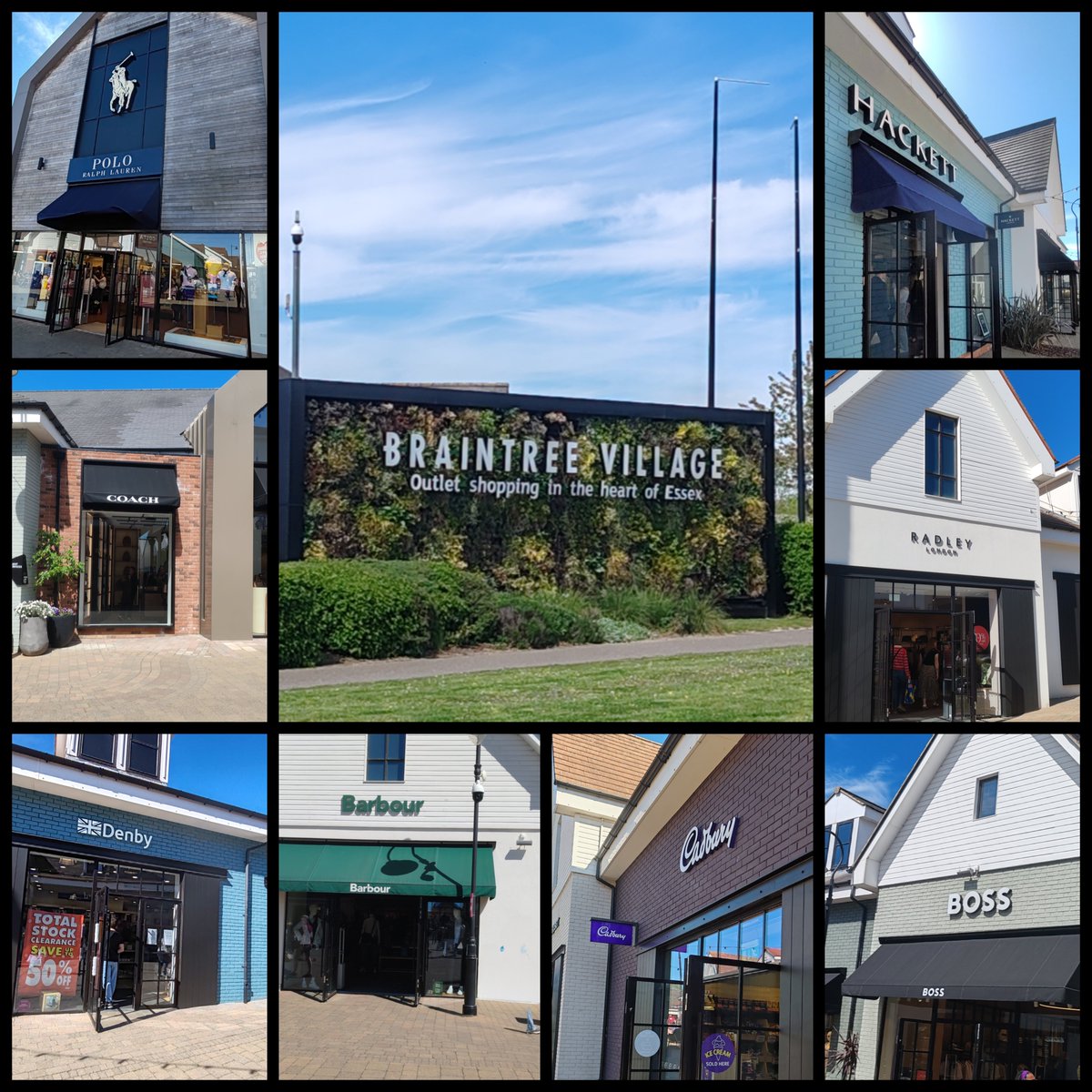 patelrasheshc's tweet photo. Review - Braintree Village.

This outlet shopping village has an excellent selection of big brand stores including Polo Ralph Lauren, Barbour, Kurt Geiger, Joules, Radley, Coach, Boss, Guess, Le Creuset, Denby, Whittard, Lindt, Cadbury, and many more. Perfect for picking up quality items at discounted prices.

The village has a lovely open-air layout with attractive buildings, plenty of natural light, and a pleasant atmosphere — especially on a sunny day like today. It felt spacious and easy to explore without feeling overcrowded.

Super convenient location — just about a 1-hour drive from London, with free parking right on site (a massive bonus!). There are also several restaurants and cafés on-site if you need a break or a bite to eat while shopping.

Highly recommend visiting on a bright, sunny day. It's a great mix of shopping therapy, fresh air, and bargains.

More photos - Check out this review of Braintree Outlet Village on Google Maps
https://t.co/loWzqEvxEP