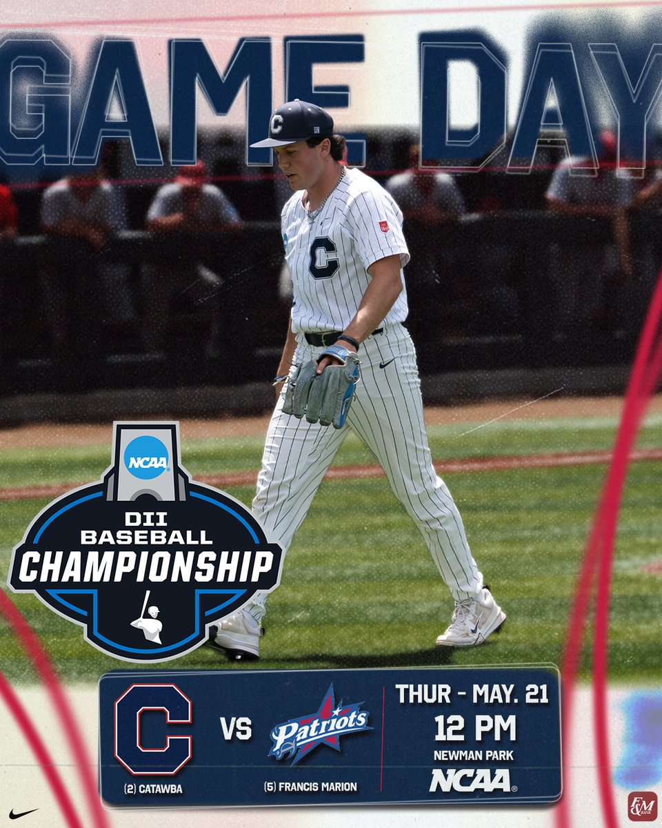 CatawbaIndians's tweet photo. A 𝖘𝖚𝖕𝖊𝖗 weekend kicks off at 🏠, it's Gameday for @CatawbaBaseball!

🆚 (5) #18 Francis Marion
🕐 12 p.m.
📍 Newman Park
📺 https://t.co/dKnkxRHiAy 
📊 https://t.co/dKnkxRHiAy

#BeYourOwnHero | #CatawbaCulture https://t.co/TfKDvwwUrI
