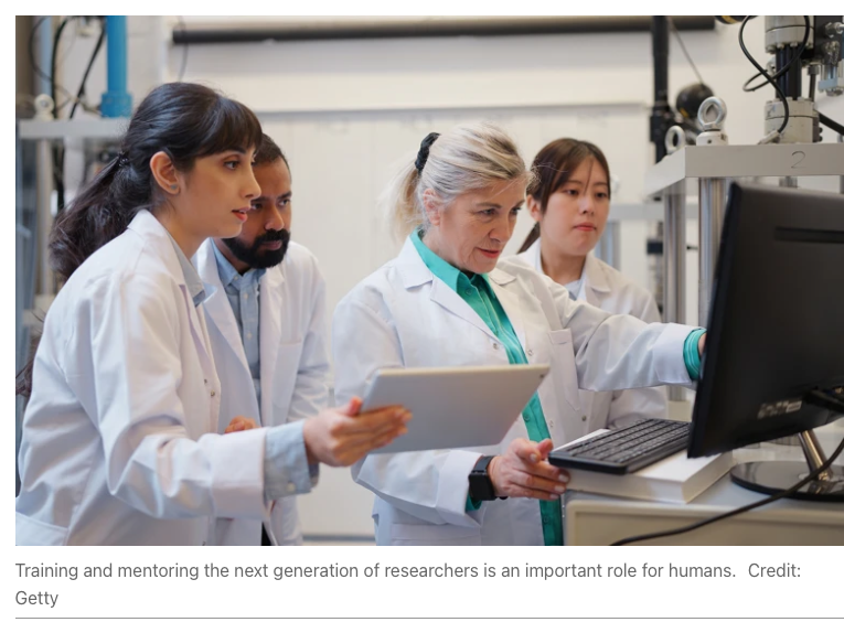 mmahesh1's tweet photo. "Scientists should not allow negative view of AI to drive away from exploring possibilities that AI co- scientists can do...however, they must advocate &amp; remind wider public... that science still needs humanity &amp;  that not every grant need an AI project"

https://t.co/dzsZidHYyc https://t.co/Z0xBRo0i6R