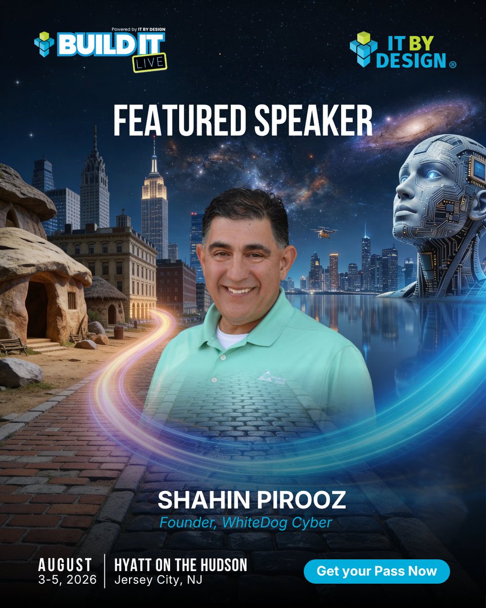 BuildIT_U's tweet photo. The MSP market is moving beyond AI assistants into digital employees embedded in service delivery.

Shahin Pirooz joins Build IT LIVE 2026 to break down the Agentic MSP model.

Aug 3-5 | Jersey City: https://t.co/hjyFLhIhMZ

#BuildITLIVE #AgenticAI #MSPLeadership #Cybersecurity https://t.co/6ctzUZpd5l