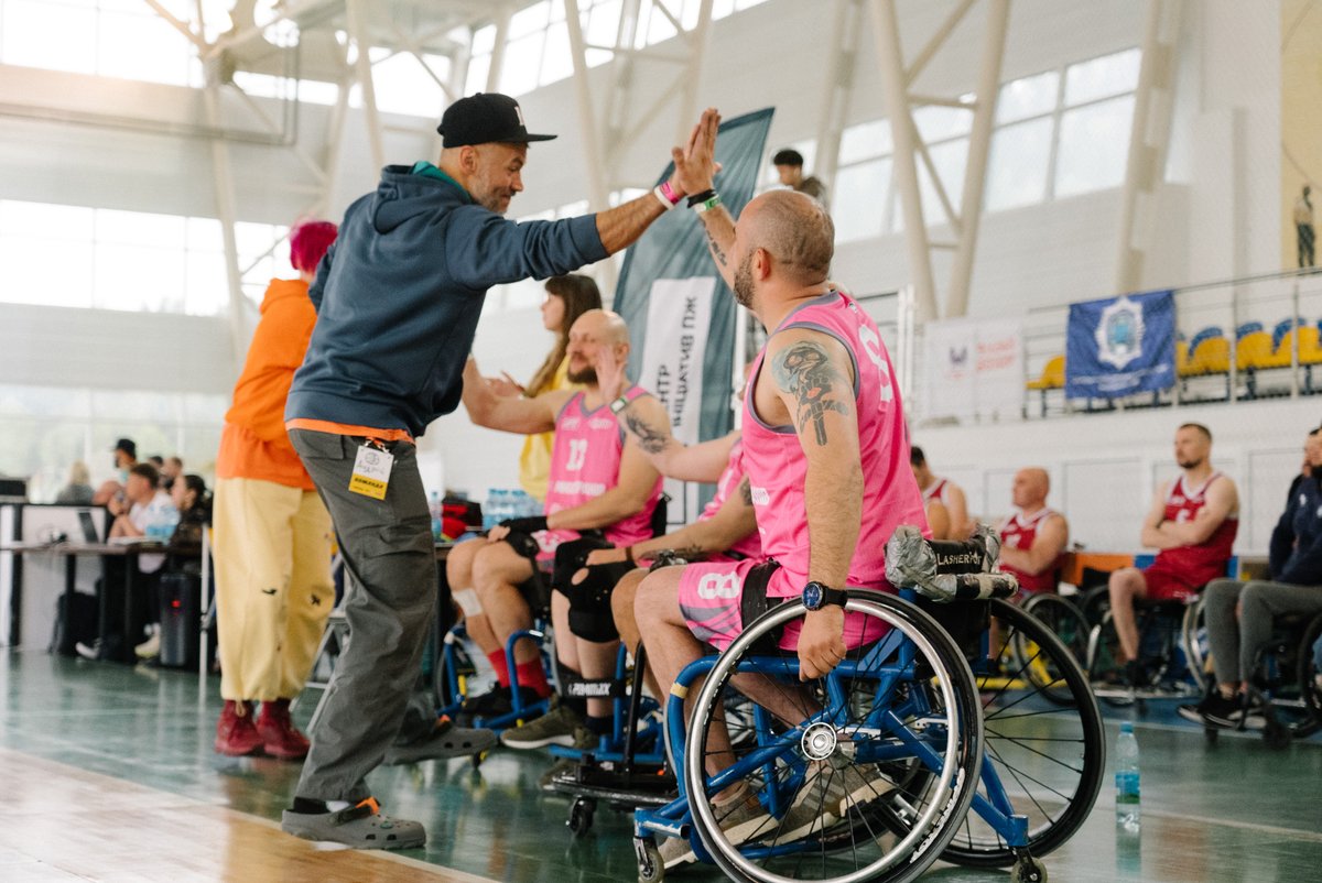 WeAreInvictus's tweet photo. As part of the #InvictusGames Foundation’s ongoing work in Ukraine through our Signature Programme, more than 100 veterans from across the country came together in the Lviv region for the final stage of the HART Wheelchair Basketball project.

Ahead of the competition, veterans new to the sport took part in a five day training camp combining wheelchair basketball with opportunities to try archery, swimming and indoor rowing, alongside activities designed to support connection and community.

This project reflects how the Foundation continues to support the recovery journey of wounded, injured and sick service personnel and veterans Beyond the Games. 💛 🖤