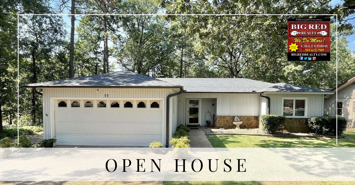 BigRedRealty's tweet photo. OPEN HOUSE TODAY, THURSDAY, MAY 21, 2026 FROM 11:00 - 1:00 PM AT:

55 Alicante Road, Hot Springs Village

Stop by or call Lydia McCarthy, agent with Big Red Realty at 714-815-9650 with any... https://t.co/ovzZPtzCxq https://t.co/67BZhpIMrO