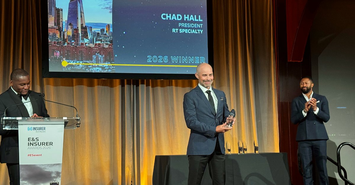 Ryan_Specialty's tweet photo. We are thrilled to share that RT Specialty was named Wholesale Broking Company of the Year and Chad Hall won Wholesale Producer of the Year at @_theinsurer's E&amp;S Insurer Awards in New York last night. Congratulations!

#ESevent #InsuranceAwards #InsuranceIndustry #RTSpecialty https://t.co/pNeBfrpxxk