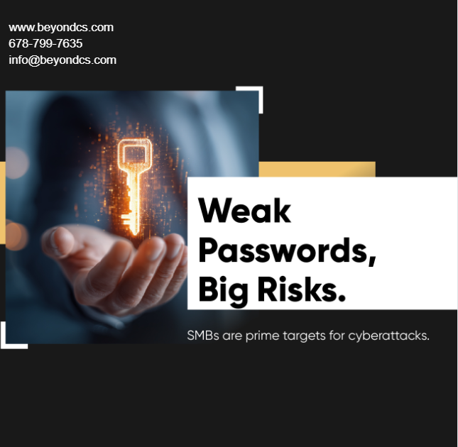 BeyondcsAtlanta's tweet photo. 80% of breaches start with stolen credentials? Don’t let “password123” be your business’s downfall. Password management protects your data, your team, and your clients.

Ready to simplify security? Let’s talk.
#CyberSecurity #PasswordManagement #MSP #SmallBusinessSecurity https://t.co/u4kPbyskip
