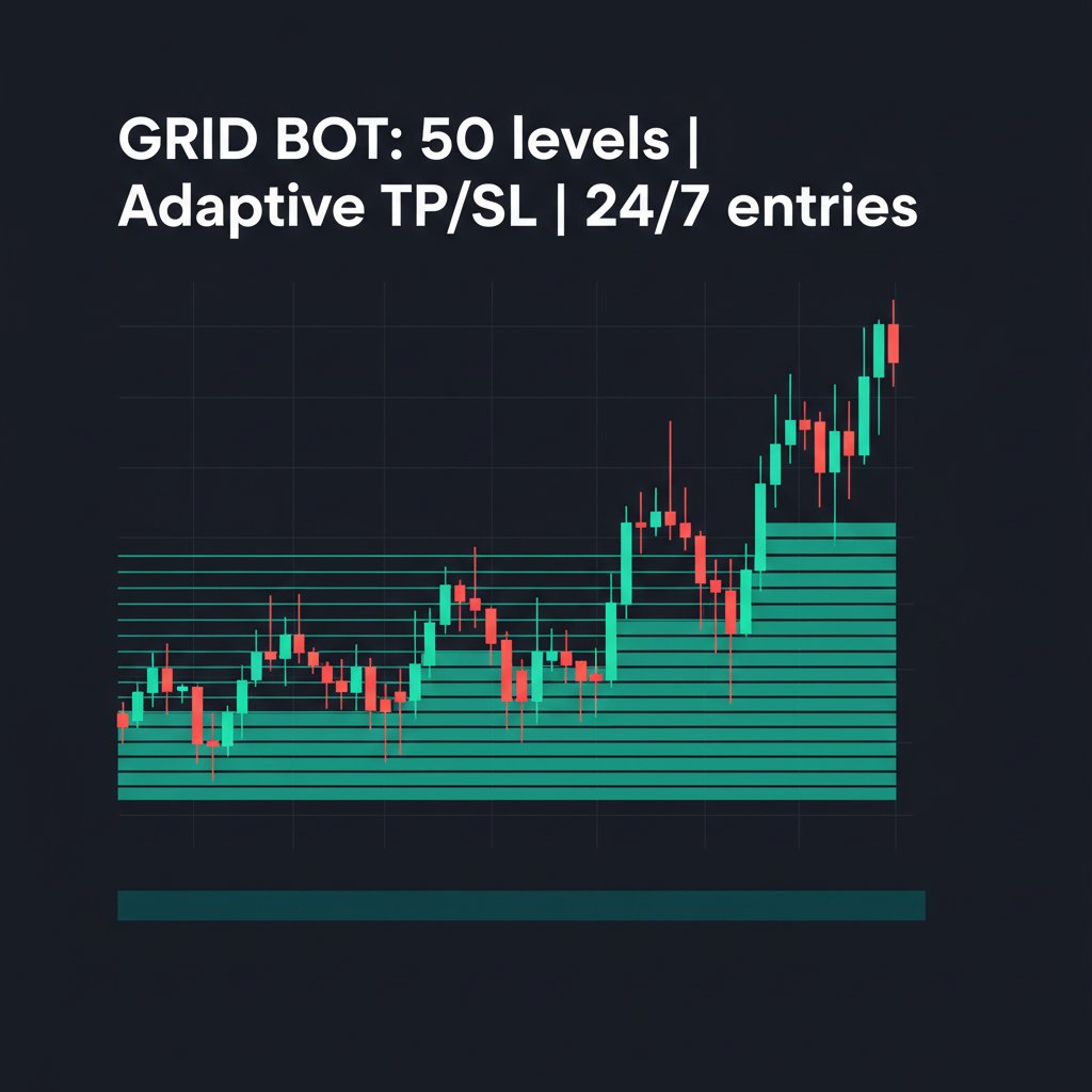 brain_premium's tweet photo. Thread 2/3: Grid Bot calculates optimal level spacing in seconds using AI. No guessing. No "what if I put it here instead?"

50 levels. Adaptive TP/SL. Fee-aware exits. All running 24/7 while you do literally anything else. https://t.co/YAWC2AbD0M