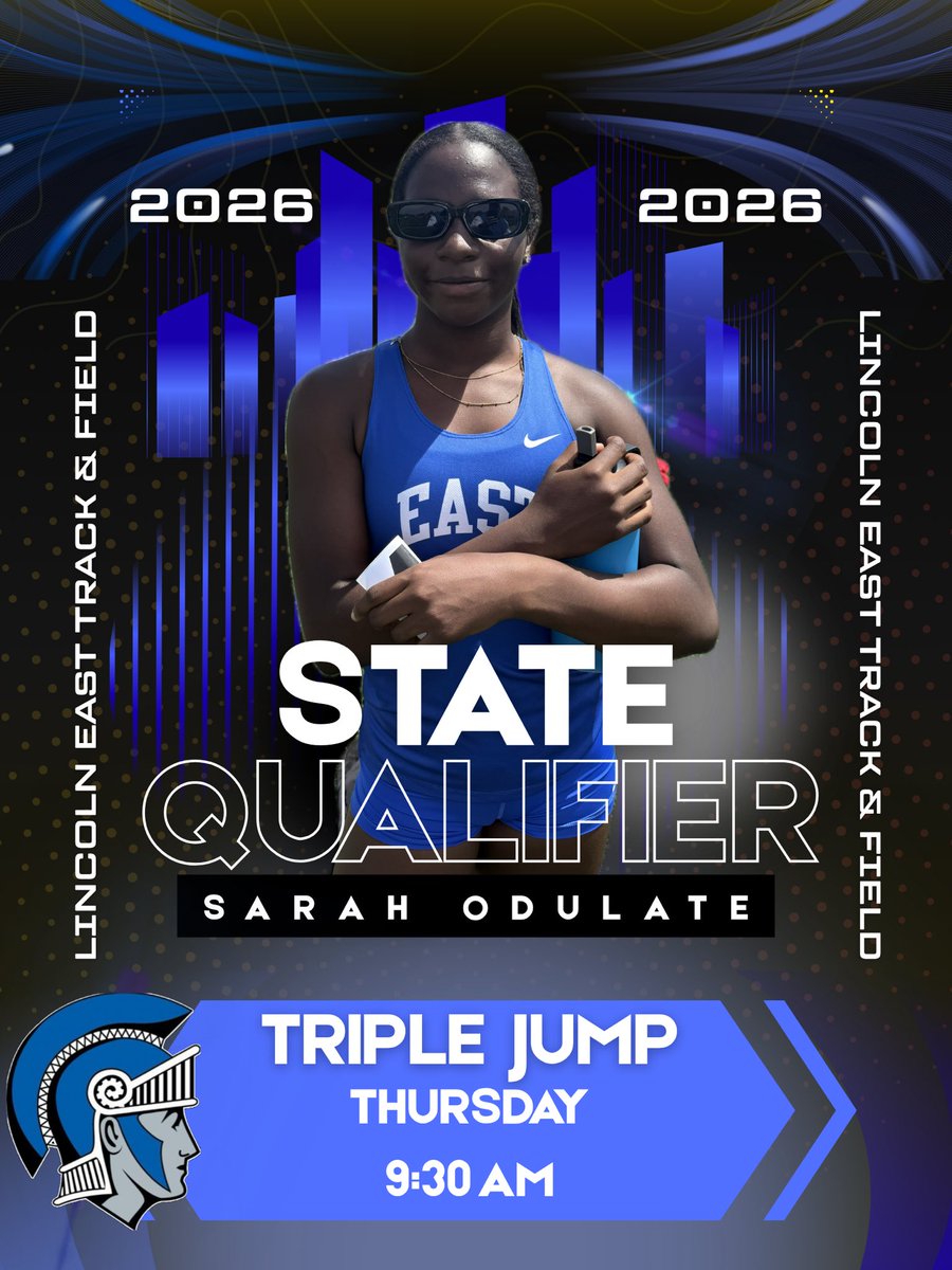 LE_Track's tweet photo. State Meet at Omaha Burke today.  Triple Jump with Sarah Odulate. https://t.co/ElRyuqMyyr