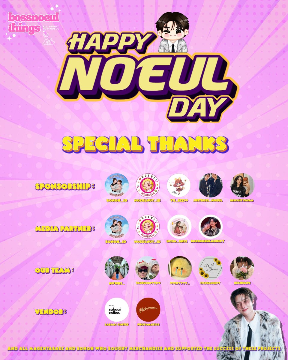 bossnoeulthings's tweet photo. ✨ THANK YOU, TEAM &amp; PARTNERS! ✨

Thank you very much to the Team, Sponsorship and Media Partners who have trusted and fully supported our project🥰

Also all MagentaBabe and BoNoh who support this project in any way to make it a success, you are amazing!✨ https://t.co/OTgi0q4MRl