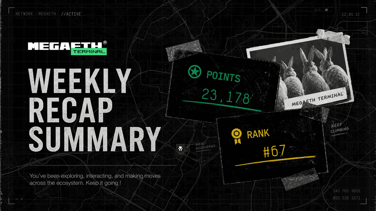 0xUmbrix's tweet photo. Season 1 - Week 3 @megaeth :

Ranked #67 on Terminal with 23,178 points and +429.00% boost. https://t.co/PQzBOLIlTh