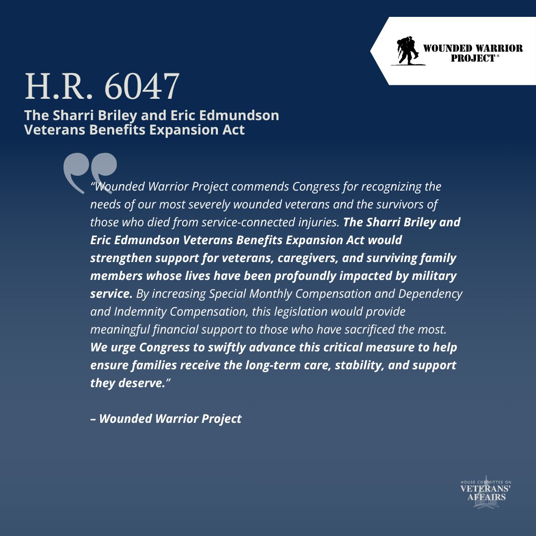 HouseVetAffairs's tweet photo. @wwp on why our nation’s wounded warriors need H.R. 6047: https://t.co/flOGt1Jqat