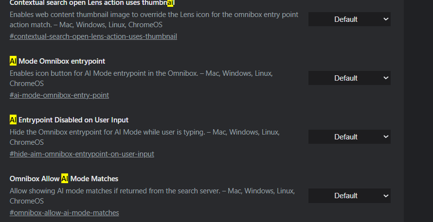 クク様3点おまとめ専用ページ Chromeにこんな項目発見 chrome://flags/#ominibox