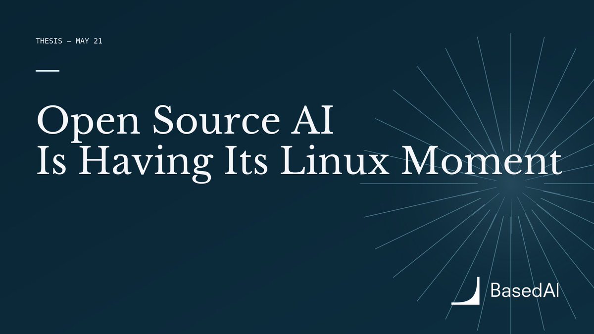 BasedAI_co's tweet photo. 1/ Open source AI is having its Linux Moment.

Three signals say the default is about to flip 

🧵👇 https://t.co/K43XHRnAmT