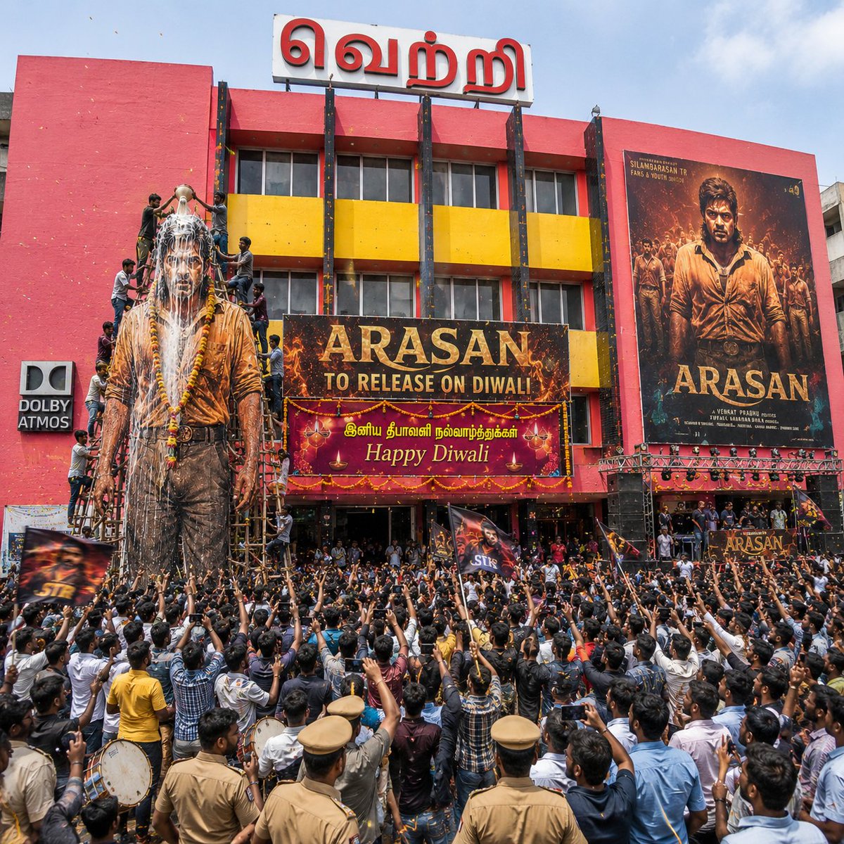STRITwing's tweet photo. History படிக்கிற காலம் முடிஞ்சது, இனி புது History Create பண்ண வராரு நம்ம #Arasan 👑🔥🎧✨

இந்த தீபாவளிக்கு தியேட்டர்ஸ் எங்கும் தலைவன் #SilambarasanTR அட்டகாசம் மட்டும் தான்! 🧨🥁🚀💯

@AllIndiaSTRfc @SilambarasanTR_ @TesingVasu #AtmanFans 🫂 https://t.co/fNlD9RFx9u