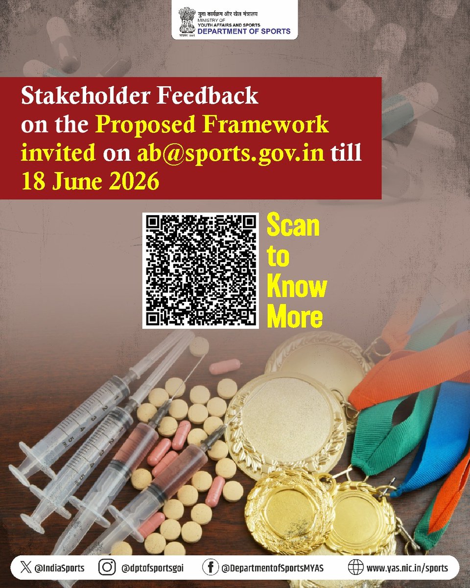 Dept of Sports, Govt of India tweet media
