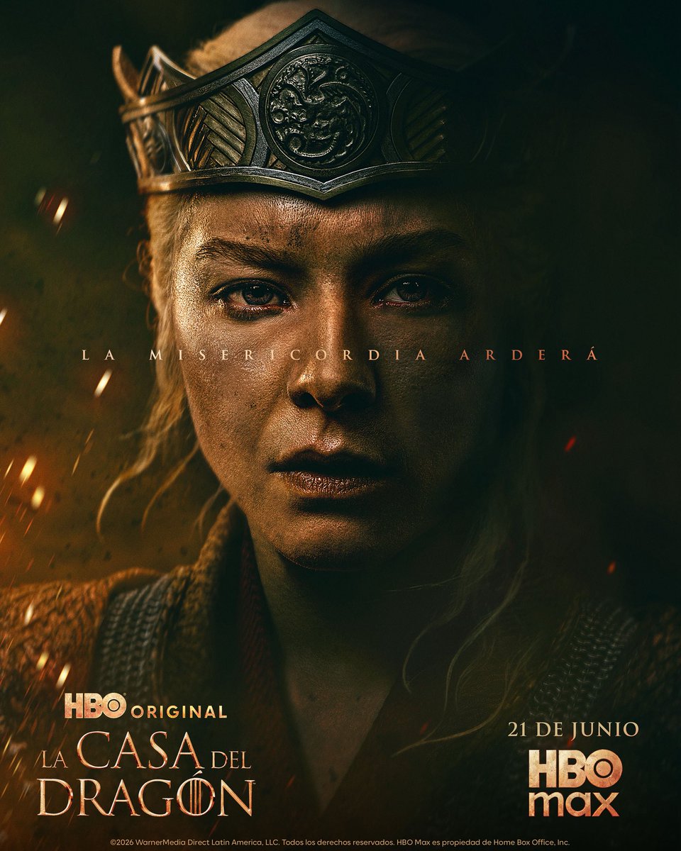 HBOMaxLat's tweet photo. Déjalo arder. La tercera temporada de #LaCasaDelDragon estrena en UN MES. #ConsejoNegro https://t.co/KftL4xx68j