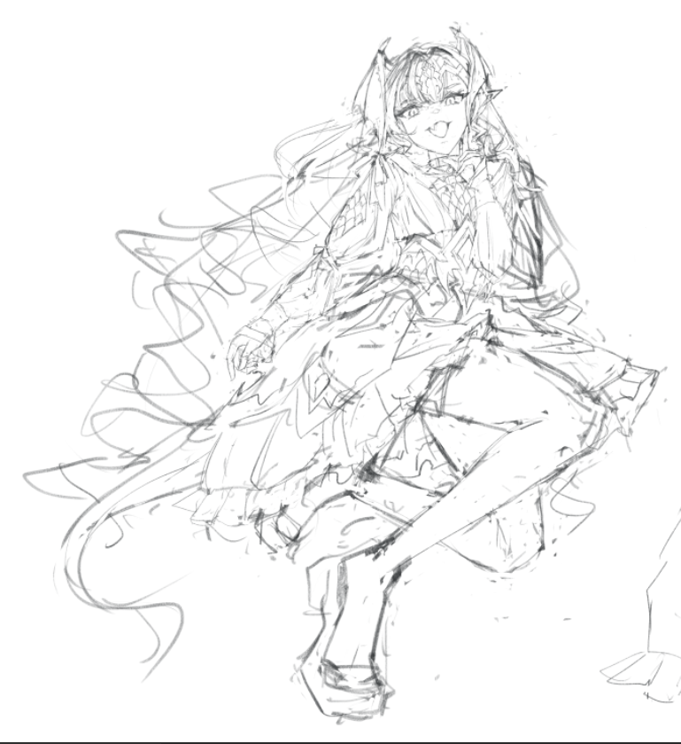 larxiel's tweet photo. comms sketch  
.  
#WIPㅤㅤㅤ #commissionwork #sketch https://t.co/30AUIektEB