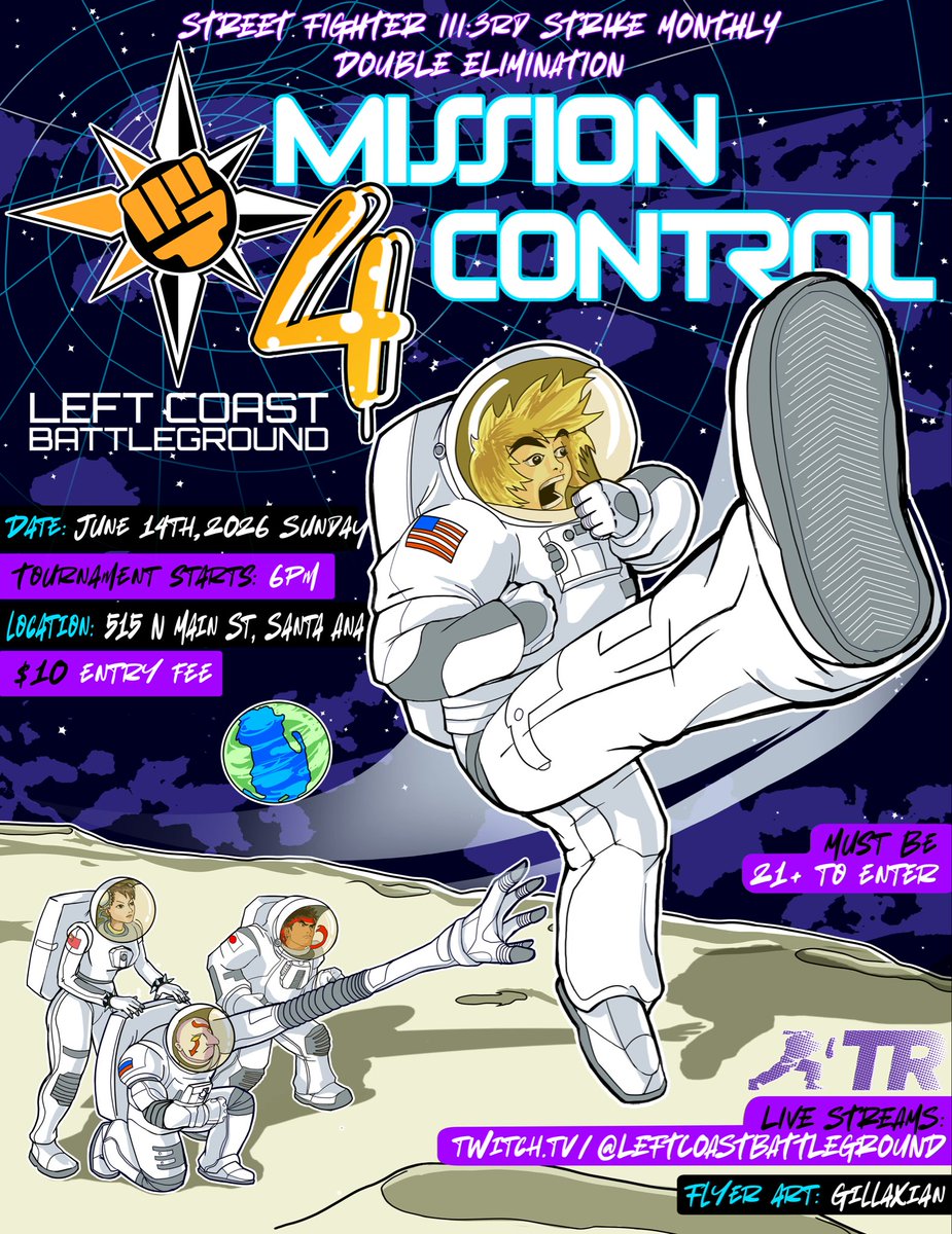 LeftCoastBattle's tweet photo. Left Coast Battleground #4 is launching at Mission Control Arcade!

📍515 N Main St. Santa Ana, CA
📅 June 14
⏰ 6PM
🛡 21+ ONLY
🎮 Street Fighter III: 3rd Strike
🏆Singles • Double Elimination Tournament
⚙️CPS3 boards on Superguns • USB Control support

https://t.co/RnqgVQLTGW https://t.co/g6uClZlwU1
