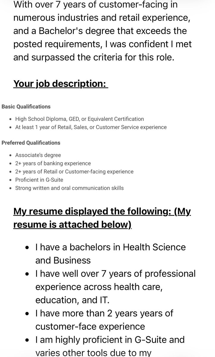 SM_TechB3aute's tweet photo. I crafted myself a nice nasty email to Capital One. Yes, I cc the CEO, the Director of Talent, the Supervisor at the location, and Human Resources. 

I requested that they delete my information from their pipeline. They will definitely NOT get an application out of me ever again. 

For a basic role! This my first time applying to this role because I wanted to start bottom and work my way up to the position I wanted. 

This recruiter knew what she was doing.