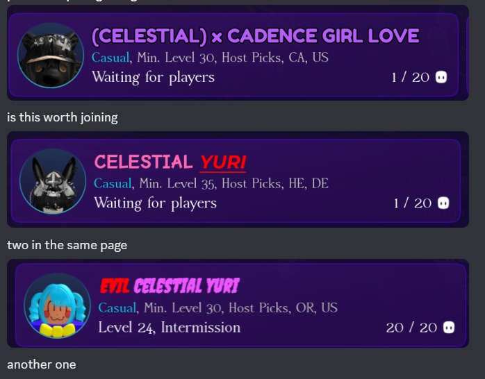 Strange Nullscape Lobby Names tweet media
