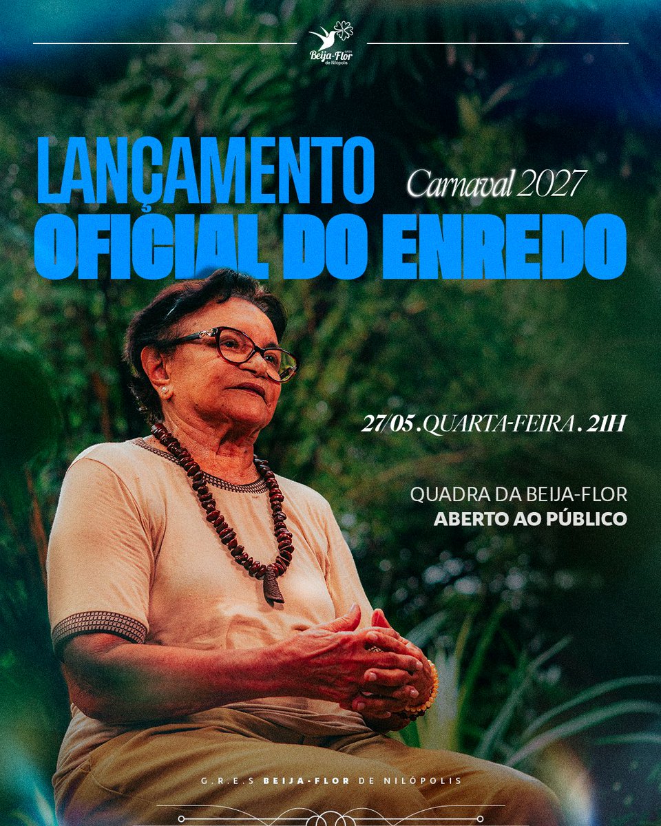 BeijaFlorReal's tweet photo. Gente, estava ansiosa pra contar pra vocês!  

Na próxima quarta, dia 27/05, faremos o lançamento oficial do nosso enredo na nossa quadra, a partir das 21h.
Vamos entregar a sinopse e lançar a nossa logo oficial! 

Vamos? O evento será aberto ao público! 💙 https://t.co/stukMLZKUg