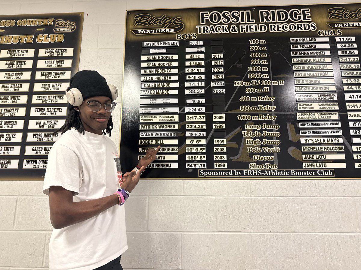 FRHSTrackField's tweet photo. RECORDS ARE MADE TO BE BROKEN!! 

⚡100M — Brandon Covington (2001) ⚡200M — Sean Hooper (2017) 💥TJ — Micheal DePriest (2003)
🔥4x100 Relay (2008)
🔥4x200 Relay (2009) History was made by legends… now it’s the next generation’s turn to chase greatness. 🐾💨 

#STANDARDS https://t.co/qRYhQa3NOI