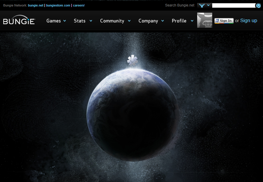 LukeCB14's tweet photo. Bungie just put out a teaser for their next game on their website. What could this possibly mean? https://t.co/OR7CUnChHQ