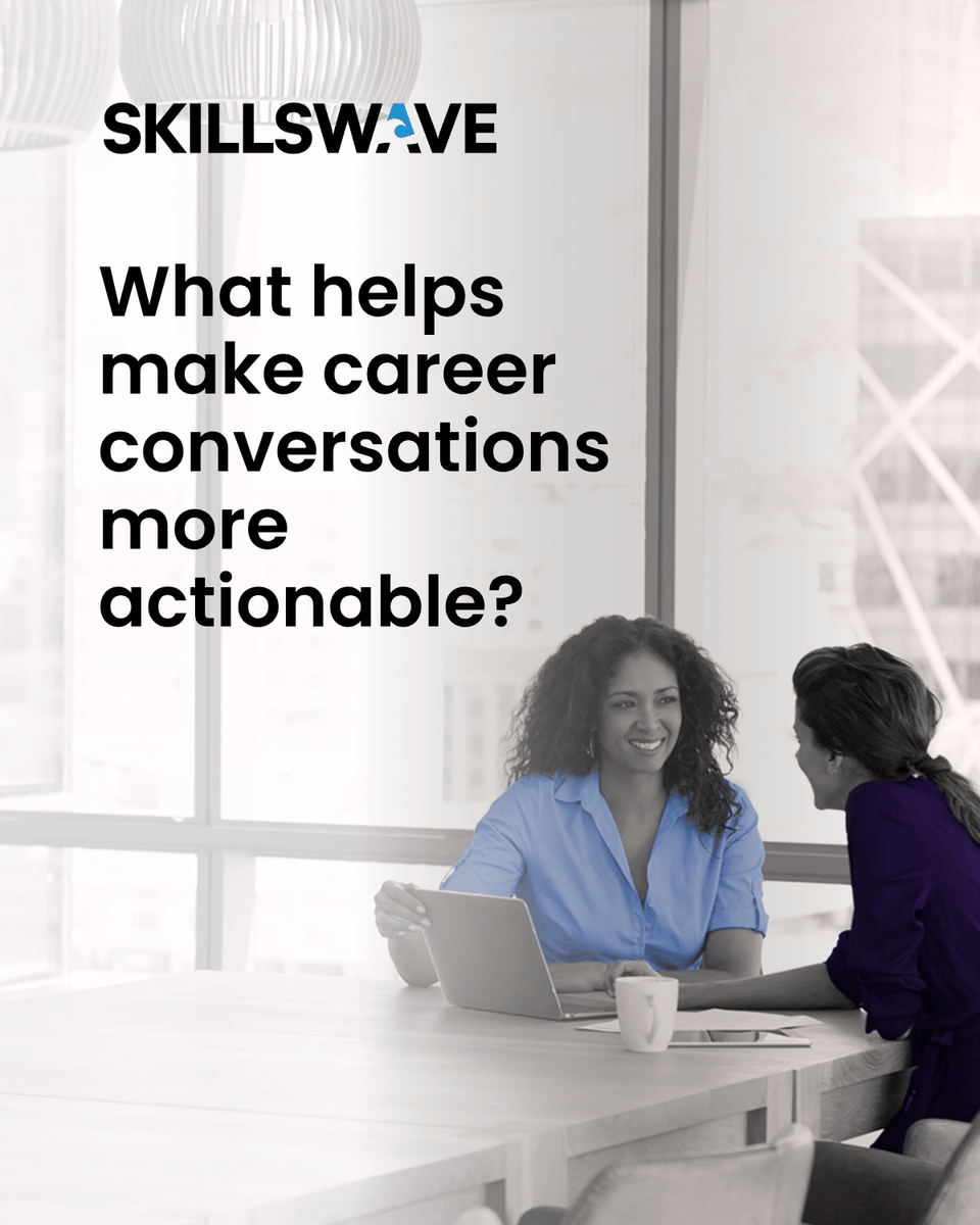 SkillsWave's tweet photo. Career growth conversations work better when employees &amp; managers have shared visibility into skills, interests &amp; future opportunities.

Workforce intelligence helps make those conversations more actionable.

https://t.co/MC9LXr9QDw

#WorkforceDevelopment #WorkforceIntelligence https://t.co/xFPF0XwkXD