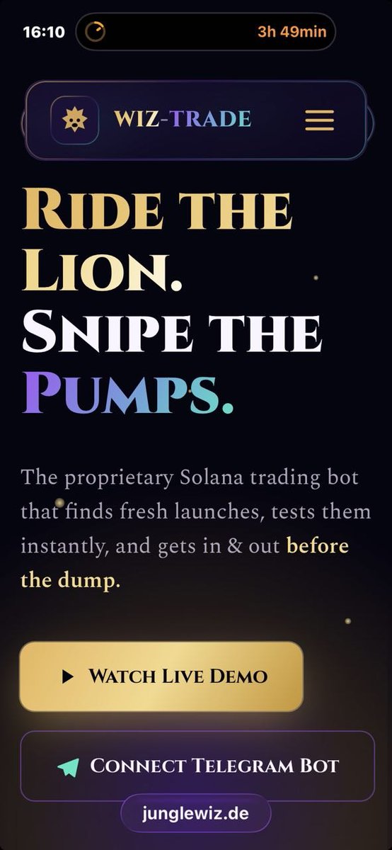 WMDCmedia's tweet photo. Solana Degens and Solana Meme coin traders might like this one.  It's by Wizcoin on TON but this is for Solana trading.  

If this is interesting to you like, follow, comment, share. 

Maybe win some $WIZ (on TON)

#solana #sol #memecoins https://t.co/e1OgkO7Myt