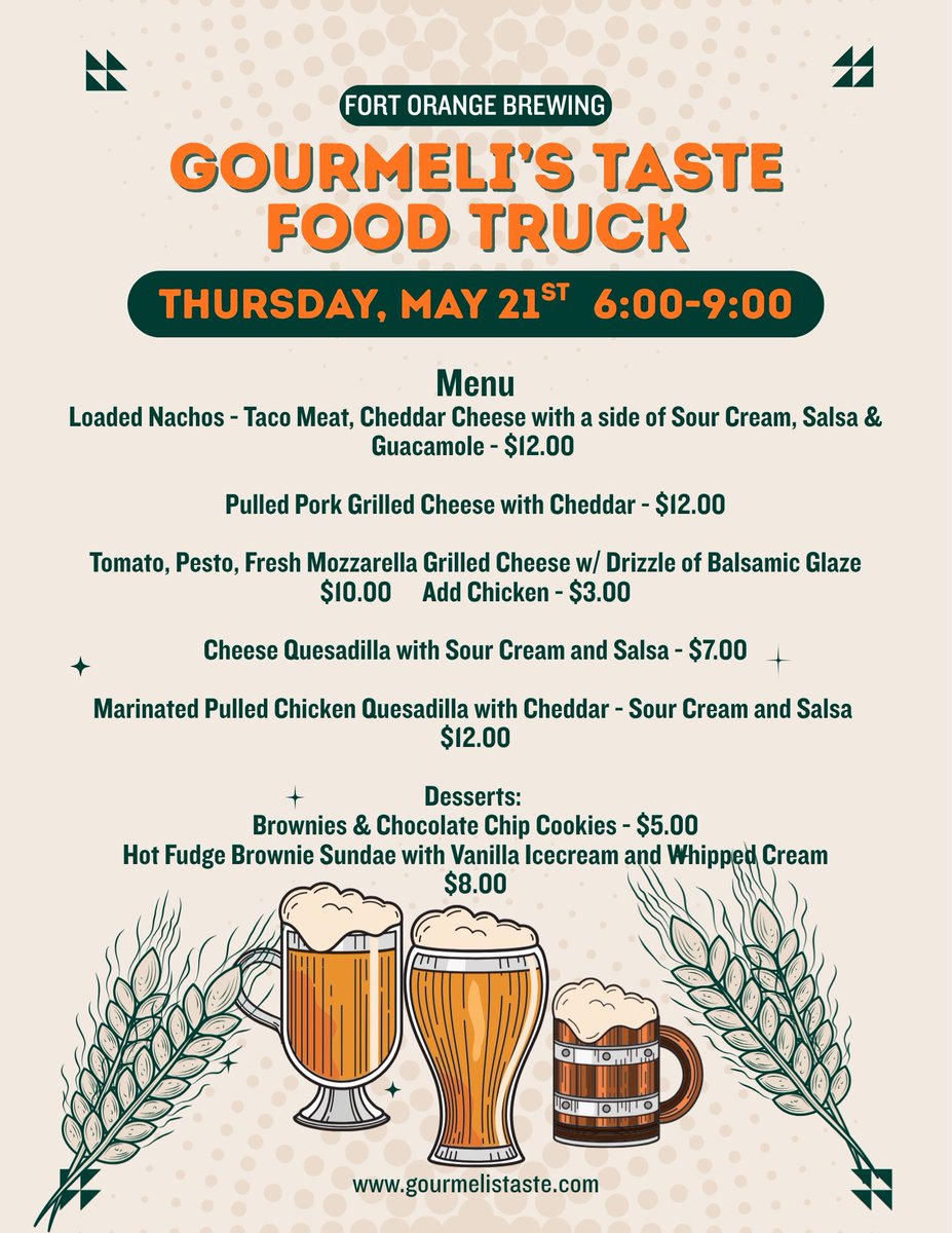 FortOrangeBrew's tweet photo. Our weekly trivia game receives an upgrade this week💥

Gourmeli's Taste joins us tonight from 6pm-9pm.  Cheers 🍻

Trivia Nights Live kicks things off at 6:30pm https://t.co/YKtAjLiHOC