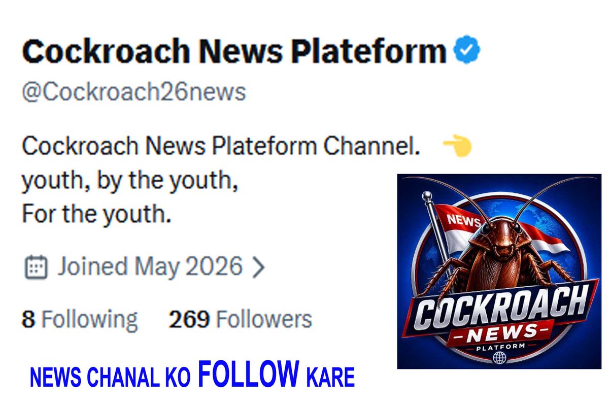 Cockroach News Plateform tweet media